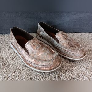 Ariat Cruiser Slip On Antique Rose Gold Metallic Distressed Womens Size 7B